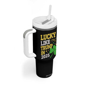 Lucky Like Trump in 2025 Tumbler With Handle Funny St Patrick's Day Shamrock TS02 Print Your Wear