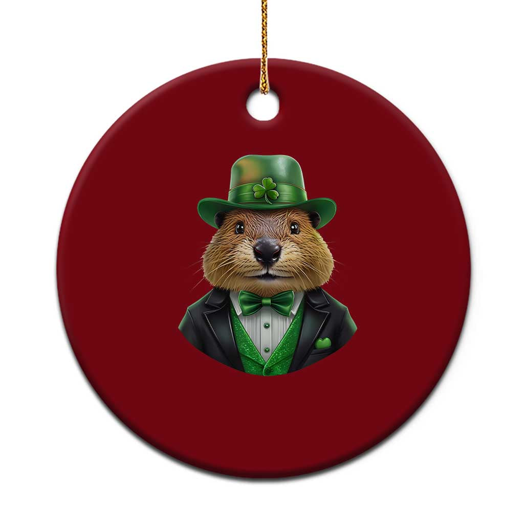 Funny Groundhog Leprechaun Ceramic Ornament Woodchuck Happy St Patrick's Day TS02 1pc Red Print Your Wear