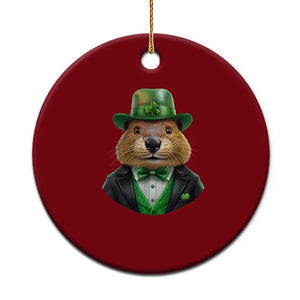 Funny Groundhog Leprechaun Ceramic Ornament Woodchuck Happy St Patrick's Day TS02 1pc Red Print Your Wear