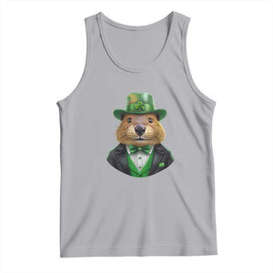 Funny Groundhog Leprechaun Tank Top Woodchuck Happy St Patrick's Day TS02 Athletic Heather Print Your Wear