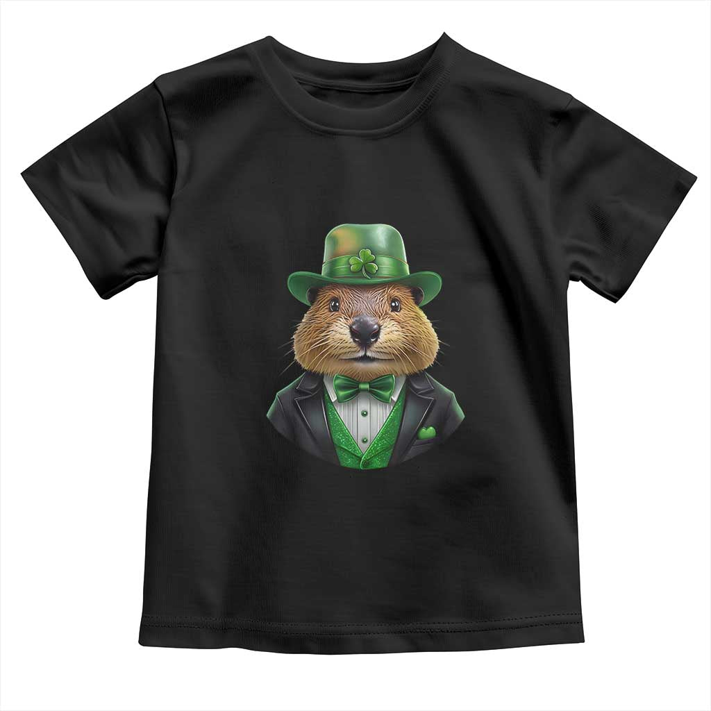 Funny Groundhog Leprechaun Toddler T Shirt Woodchuck Happy St Patrick's Day TS02 Black Print Your Wear