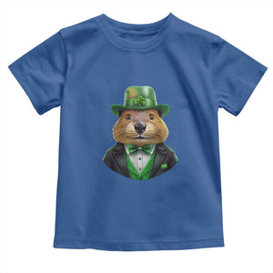 Funny Groundhog Leprechaun Toddler T Shirt Woodchuck Happy St Patrick's Day TS02 Royal Blue Print Your Wear
