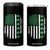 American Shamrock Flag 4 in 1 Can Cooler Tumbler Lucky St Patricks Day TS02 One Size: 16 oz Black Print Your Wear