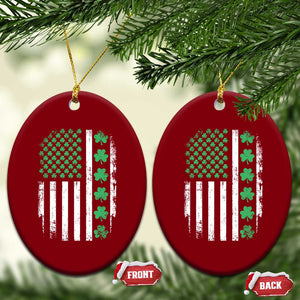 American Shamrock Flag Ceramic Ornament Lucky St Patricks Day TS02 Print Your Wear