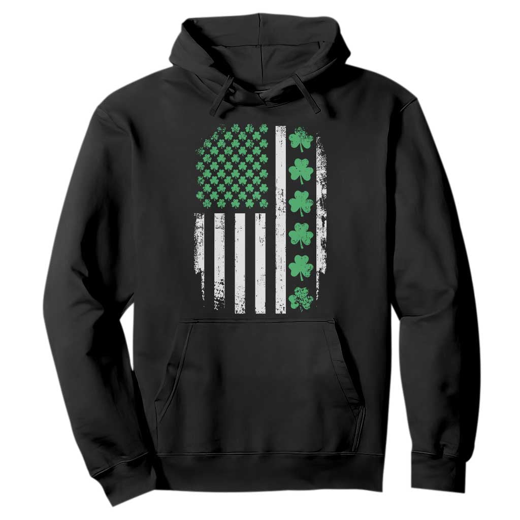 American Shamrock Flag Hoodie Lucky St Patricks Day TS02 Black Print Your Wear