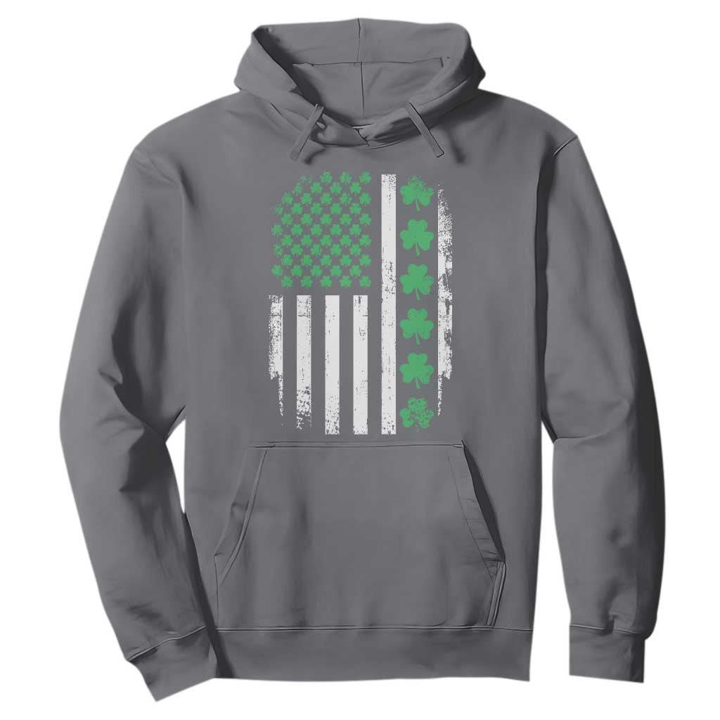 American Shamrock Flag Hoodie Lucky St Patricks Day TS02 Charcoal Print Your Wear