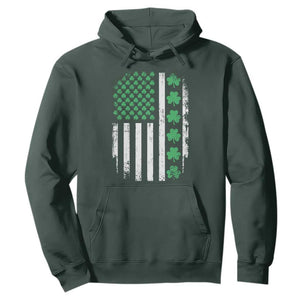 American Shamrock Flag Hoodie Lucky St Patricks Day TS02 Dark Forest Green Print Your Wear