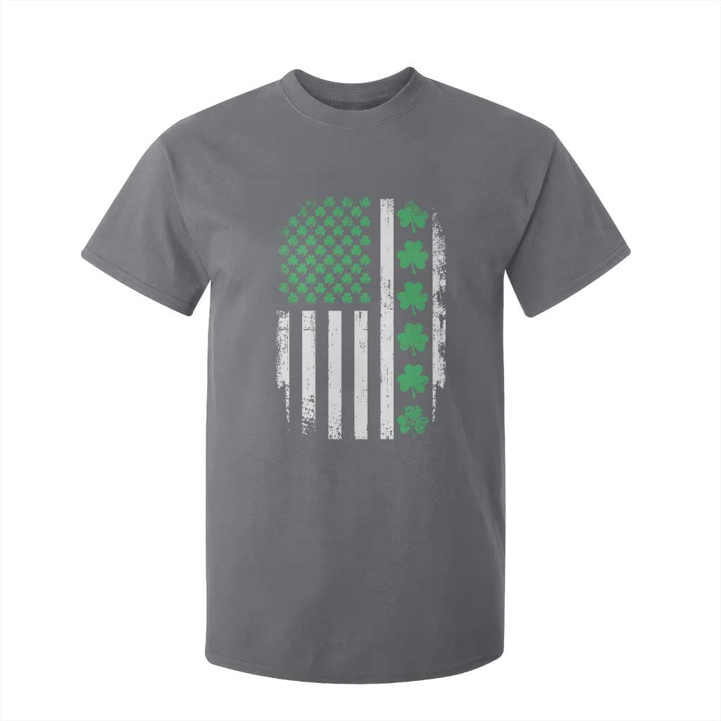 American Shamrock Flag T Shirt For Kid Lucky St Patricks Day TS02 Charcoal Print Your Wear