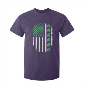 American Shamrock Flag T Shirt For Kid Lucky St Patricks Day TS02 Purple Print Your Wear