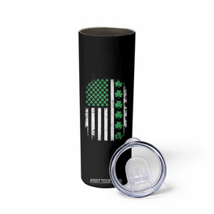 American Shamrock Flag Skinny Tumbler Lucky St Patricks Day TS02 Print Your Wear