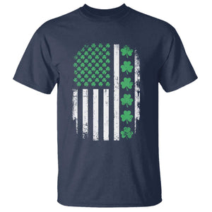 American Shamrock Flag T Shirt Lucky St Patricks Day TS02 Navy Print Your Wear