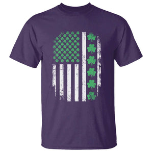 American Shamrock Flag T Shirt Lucky St Patricks Day TS02 Purple Print Your Wear