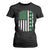 American Shamrock Flag T Shirt For Women Lucky St Patricks Day TS02 Black Print Your Wear