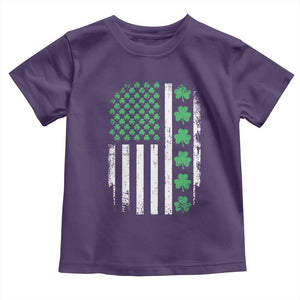 American Shamrock Flag Toddler T Shirt Lucky St Patricks Day TS02 Purple Print Your Wear
