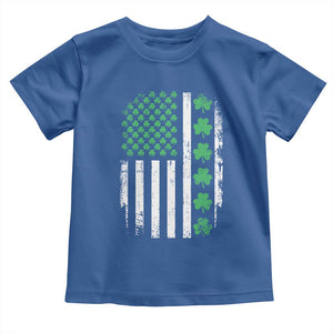American Shamrock Flag Toddler T Shirt Lucky St Patricks Day TS02 Royal Blue Print Your Wear