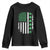 American Shamrock Flag Youth Sweatshirt Lucky St Patricks Day TS02 Black Print Your Wear