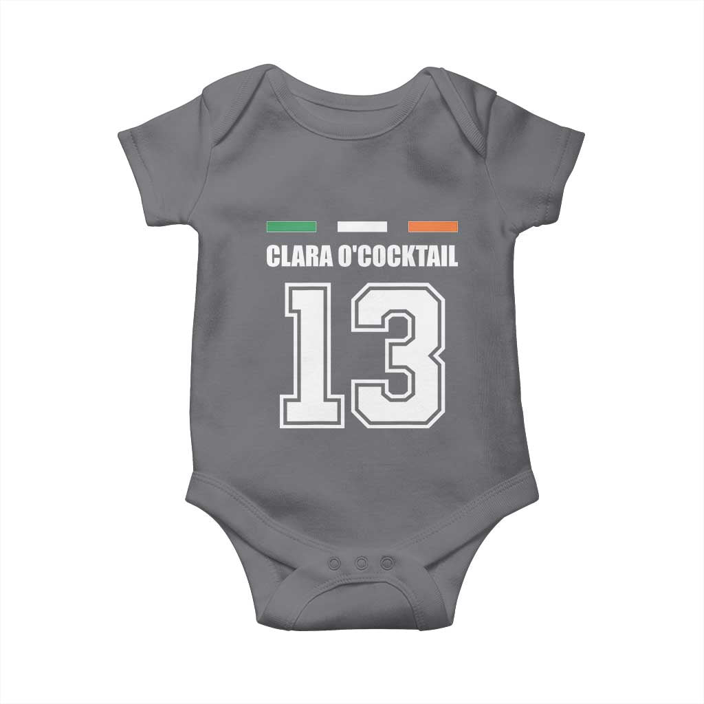 Funny Clara O'cocktail 13 Baby Onesie Irish Name Ireland Party St. Patricks Day Drinking Pub TS02 Charcoal Print Your Wear