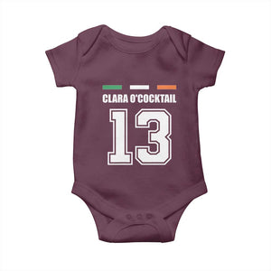 Funny Clara O'cocktail 13 Baby Onesie Irish Name Ireland Party St. Patricks Day Drinking Pub TS02 Maroon Print Your Wear