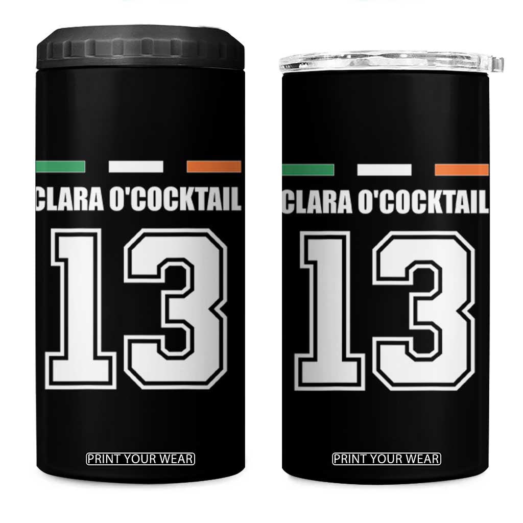 Funny Clara O'cocktail 13 4 in 1 Can Cooler Tumbler Irish Name Ireland Party St. Patricks Day Drinking Pub TS02 One Size: 16 oz Black Print Your Wear