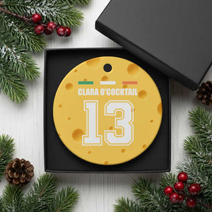 Funny Clara O'cocktail 13 Ceramic Ornament Irish Name Ireland Party St. Patricks Day Drinking Pub TS02 1pc Yellow Cheese Print Your Wear