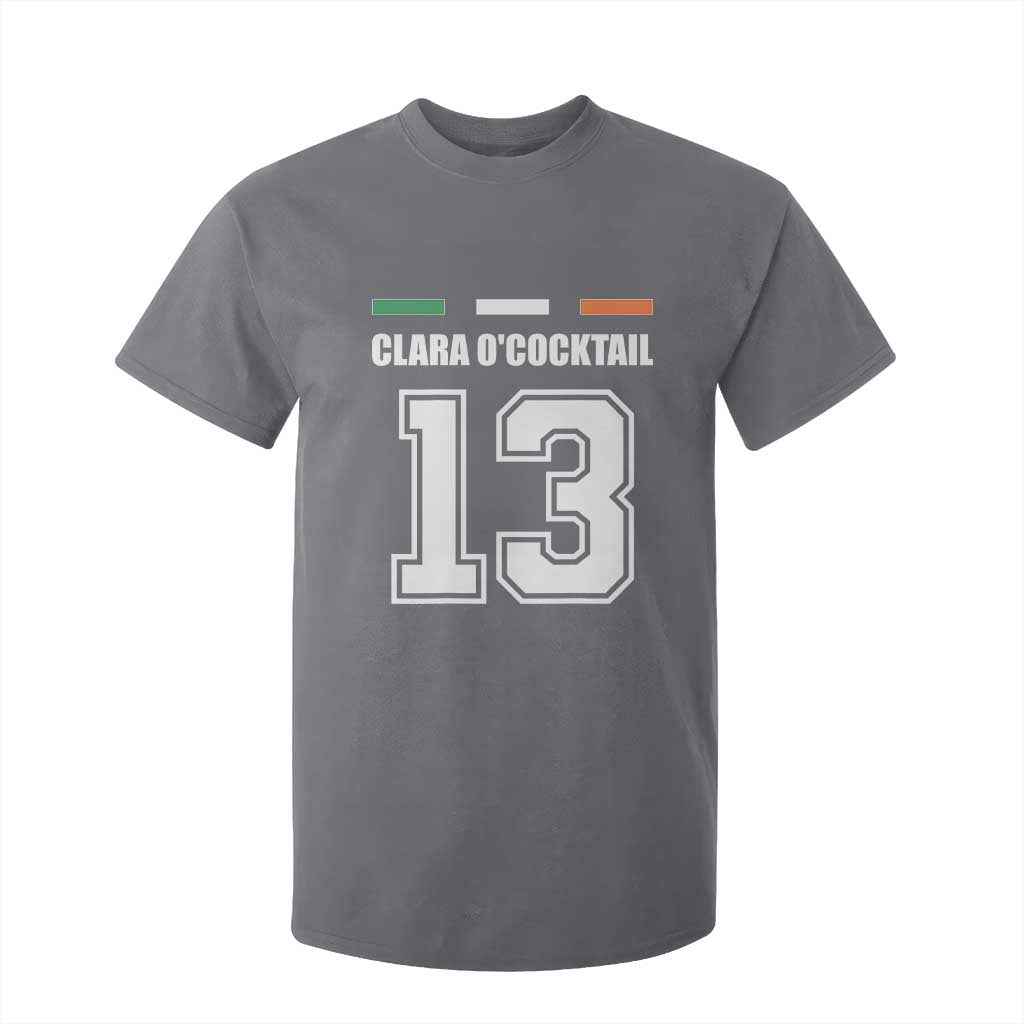 Funny Clara O'cocktail 13 T Shirt For Kid Irish Name Ireland Party St. Patricks Day Drinking Pub TS02 Charcoal Print Your Wear