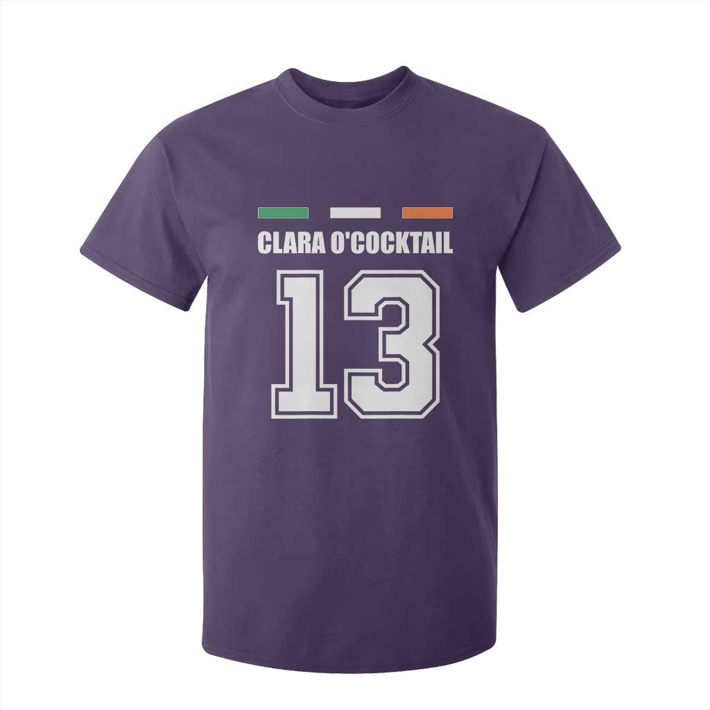 Funny Clara O'cocktail 13 T Shirt For Kid Irish Name Ireland Party St. Patricks Day Drinking Pub TS02 Purple Print Your Wear