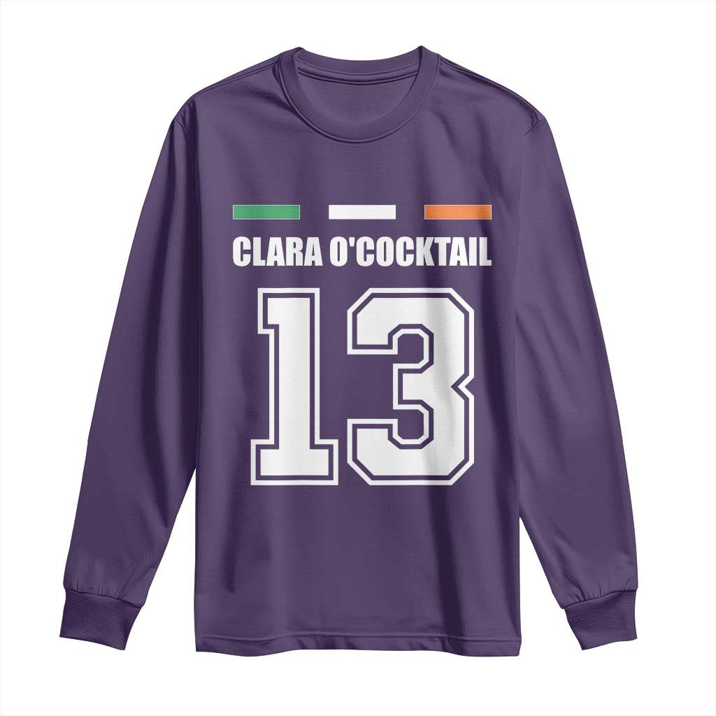 Funny Clara O'cocktail 13 Long Sleeve Shirt Irish Name Ireland Party St. Patricks Day Drinking Pub TS02 Purple Print Your Wear