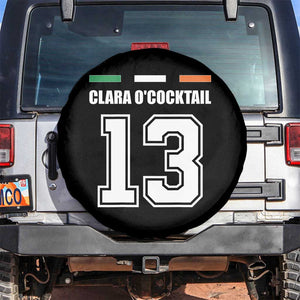 Funny Clara O'cocktail 13 Spare Tire Cover Irish Name Ireland Party St. Patricks Day Drinking Pub TS02 No hole Black Print Your Wear