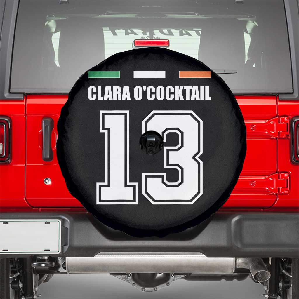 Funny Clara O'cocktail 13 Spare Tire Cover Irish Name Ireland Party St. Patricks Day Drinking Pub TS02 Black Print Your Wear