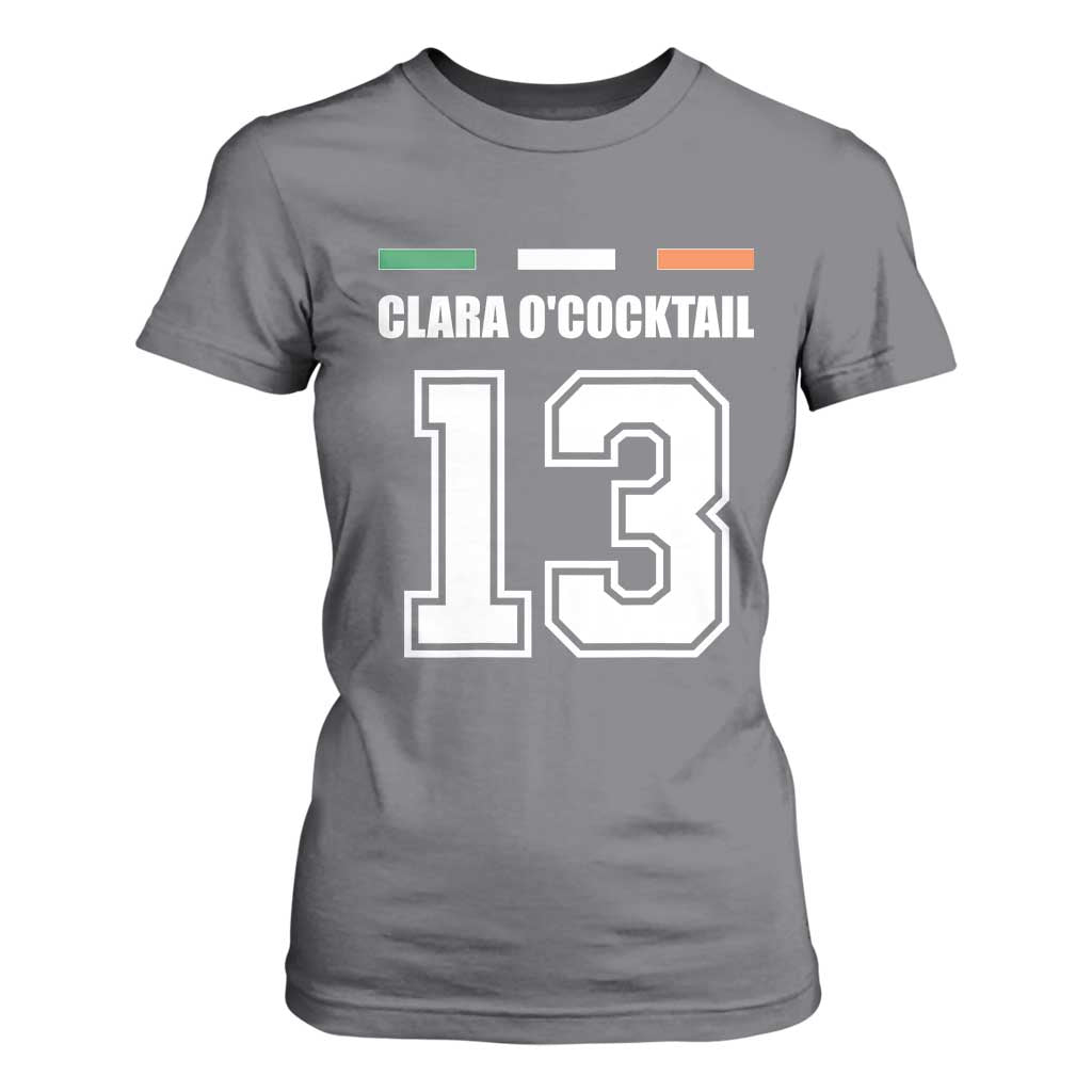 Funny Clara O'cocktail 13 T Shirt For Women Irish Name Ireland Party St. Patricks Day Drinking Pub TS02 Charcoal Print Your Wear