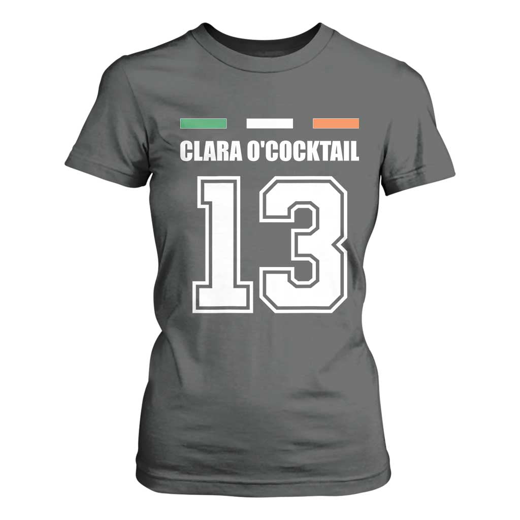 Funny Clara O'cocktail 13 T Shirt For Women Irish Name Ireland Party St. Patricks Day Drinking Pub TS02 Dark Heather Print Your Wear