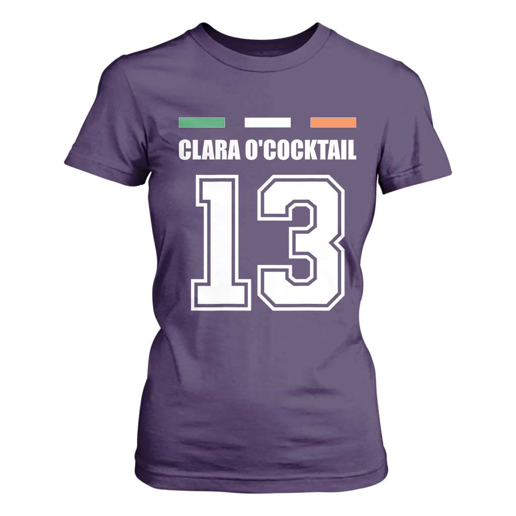 Funny Clara O'cocktail 13 T Shirt For Women Irish Name Ireland Party St. Patricks Day Drinking Pub TS02 Purple Print Your Wear
