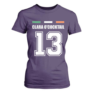 Funny Clara O'cocktail 13 T Shirt For Women Irish Name Ireland Party St. Patricks Day Drinking Pub TS02 Purple Print Your Wear