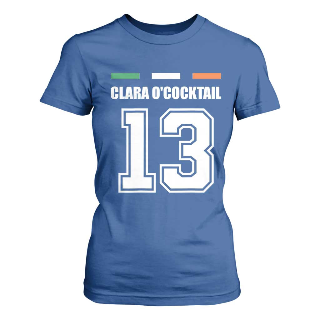 Funny Clara O'cocktail 13 T Shirt For Women Irish Name Ireland Party St. Patricks Day Drinking Pub TS02 Royal Blue Print Your Wear