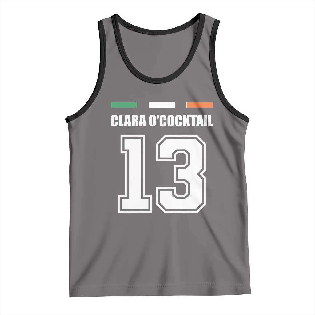 Funny Clara O'cocktail 13 Tank Top Irish Name Ireland Party St. Patricks Day Drinking Pub TS02 Deep Heather Black Print Your Wear