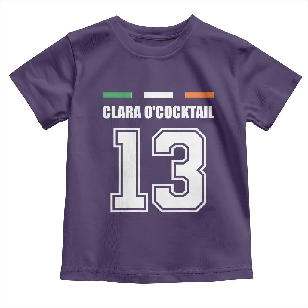 Funny Clara O'cocktail 13 Toddler T Shirt Irish Name Ireland Party St. Patricks Day Drinking Pub TS02 Purple Print Your Wear