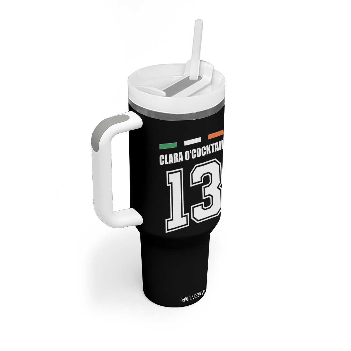 Funny Clara O'cocktail 13 Tumbler With Handle Irish Name Ireland Party St. Patricks Day Drinking Pub TS02 Print Your Wear