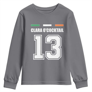 Funny Clara O'cocktail 13 Youth Sweatshirt Irish Name Ireland Party St. Patricks Day Drinking Pub TS02 Charcoal Print Your Wear