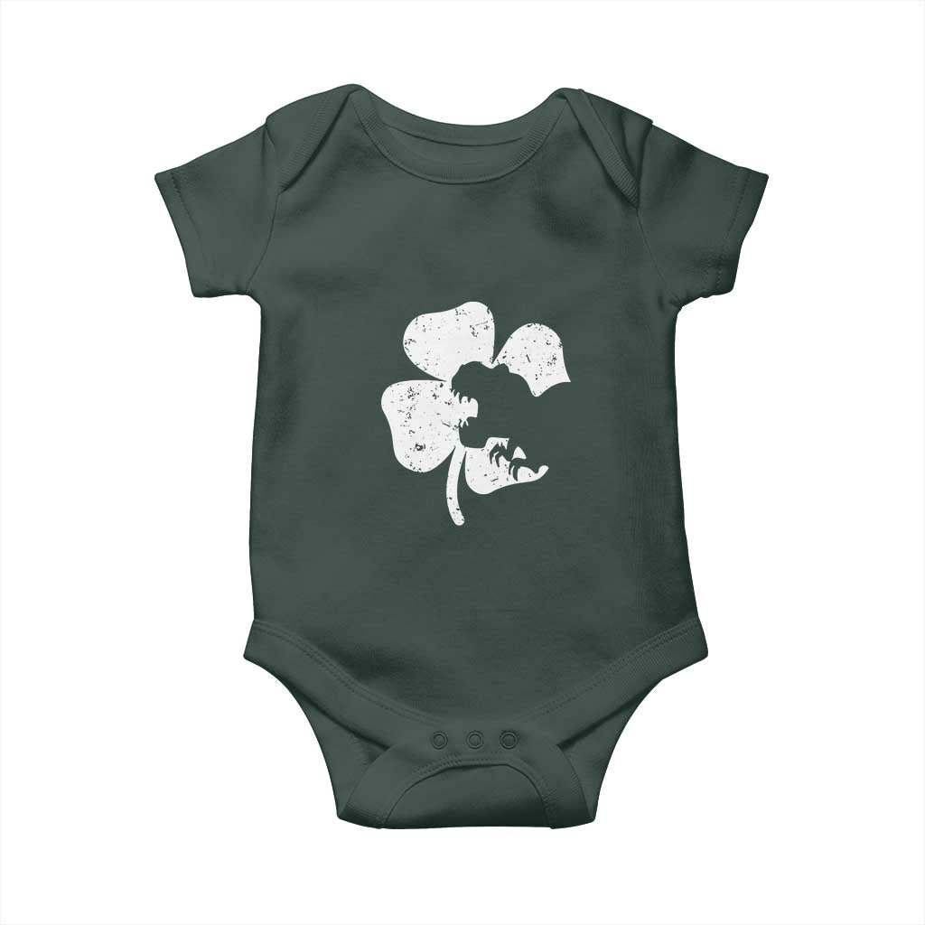 St Patricks Day Dinosaur Rex Baby Onesie Dino in Lucky Shamrock TS02 Print Your Wear