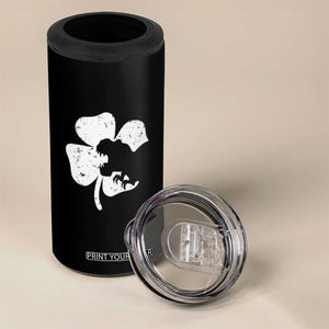 St Patricks Day Dinosaur Rex 4 in 1 Can Cooler Tumbler Dino in Lucky Shamrock TS02 Print Your Wear