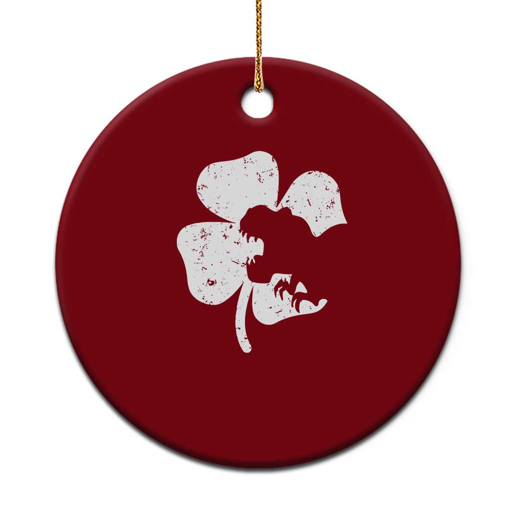 St Patricks Day Dinosaur Rex Ceramic Ornament Dino in Lucky Shamrock TS02 1pc Red Print Your Wear