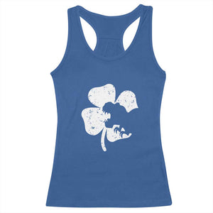 St Patricks Day Dinosaur Rex Racerback Tank Top Dino in Lucky Shamrock TS02 Royal Blue Print Your Wear