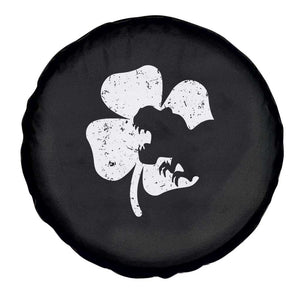 St Patricks Day Dinosaur Rex Spare Tire Cover Dino in Lucky Shamrock TS02 Print Your Wear