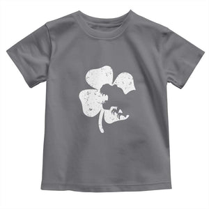 St Patricks Day Dinosaur Rex Toddler T Shirt Dino in Lucky Shamrock TS02 Charcoal Print Your Wear