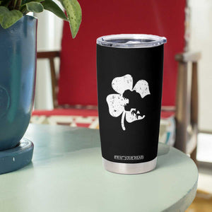 St Patricks Day Dinosaur Rex Tumbler Cup Dino in Lucky Shamrock TS02 Print Your Wear