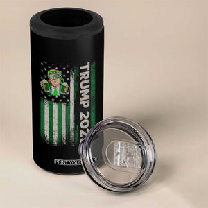 Funny St Patrick's Day Trump 2025 4 in 1 Can Cooler Tumbler Beer Drinking Day American Flag Vintage TS02 Print Your Wear
