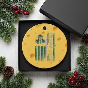 Funny St Patrick's Day Trump 2025 Ceramic Ornament Beer Drinking Day American Flag Vintage TS02 1pc Yellow Cheese Print Your Wear