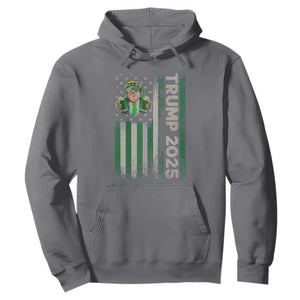 Funny St Patrick's Day Trump 2025 Hoodie Beer Drinking Day American Flag Vintage TS02 Charcoal Print Your Wear