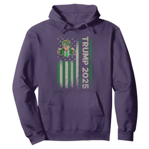 Funny St Patrick's Day Trump 2025 Hoodie Beer Drinking Day American Flag Vintage TS02 Purple Print Your Wear