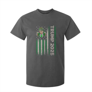 Funny St Patrick's Day Trump 2025 T Shirt For Kid Beer Drinking Day American Flag Vintage TS02 Dark Heather Print Your Wear